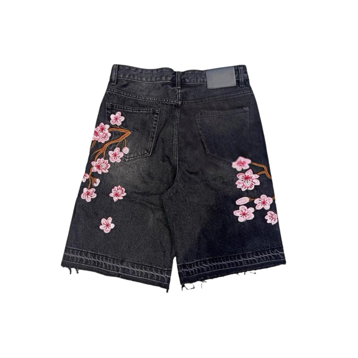 Flower Denim Shorts