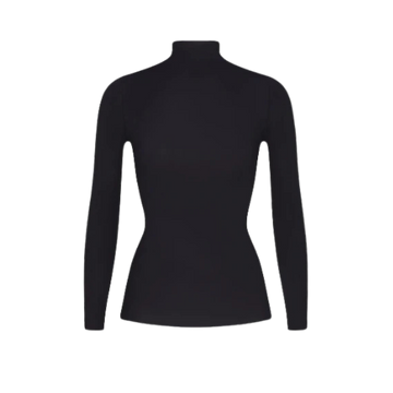 Nike x SKIMS Women's Weightless Layers Mock Neck Long Sleeve Top Obsidian
