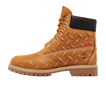 Supreme x Timberland 6 Inch Premium Waterproof Boot 'Embossed Diamond Plate - Wheat'